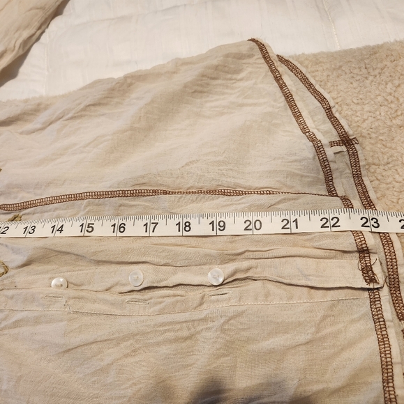 Cotton embroidered western button down shirt ¾ sleeves medium 🍄 feature🌻 - Picture 3 of 9